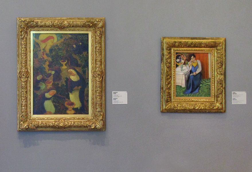 De gestolen Matisse (rechts), toen hij er vorige week nog hing.