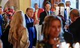 Donald Trump en NAVO-baas Mark Rutte op paleis Huis Ten Bosch aan de vooravond van de NAVO-top in Den Haag, afgelopen juni. Foto Remko de Waal/ANP 