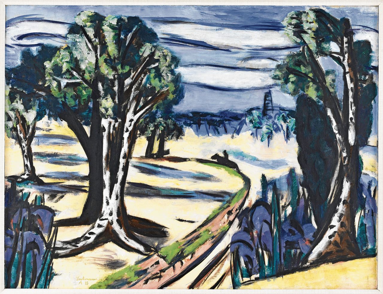 Max Beckmann, Laren (Landschaft mit Reiter) (1943, olieverf op doek, 66 × 86 cm)