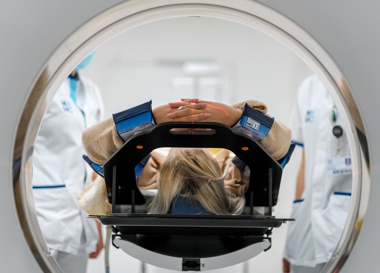 Een scan op de oncologie-afdeling van het Haaglanden Medisch Centrum Antoniushove.