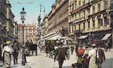 Een postkaart met de beroemde straat Graben in Wenen