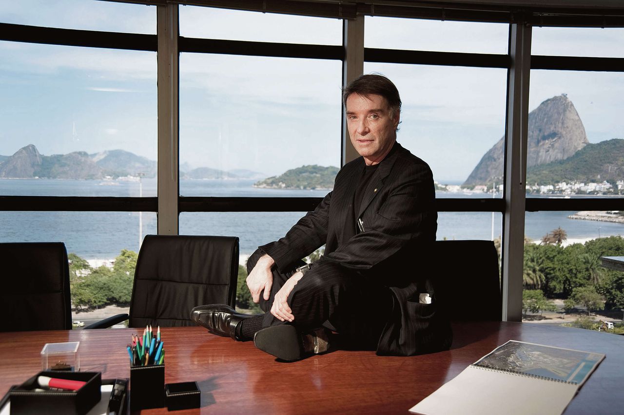 Eike Batista op het kantoor van EBX Group in Rio de Janeiro. De man van ooit 34 miljard heeft bescherming gevraagd tegen schuldeisers.