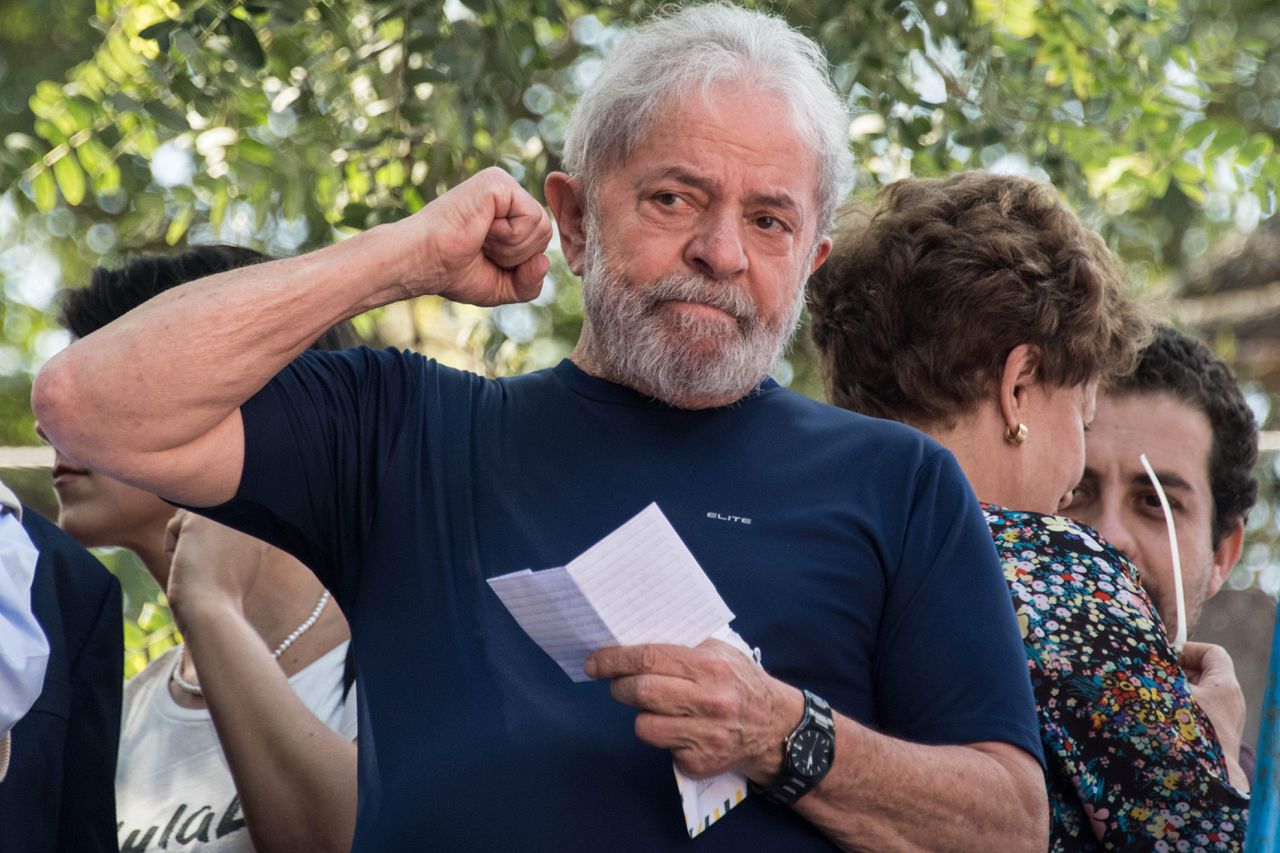 Oud-president van Brazilië Lula da Silva in april vorig jaar.