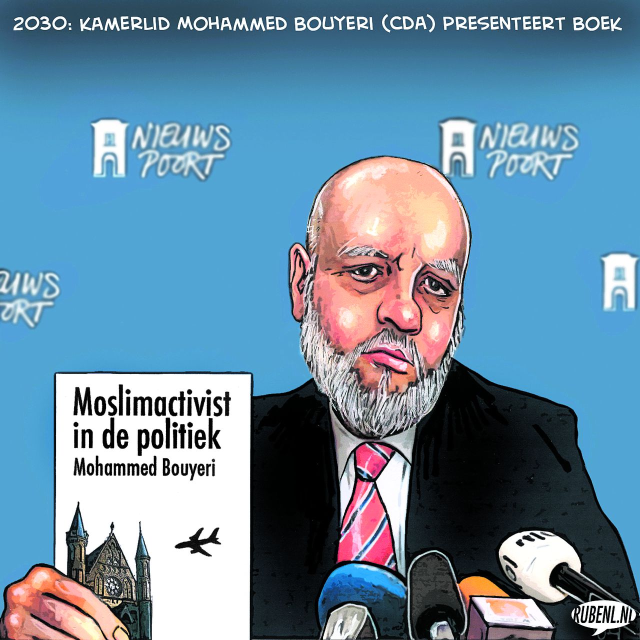Moslimactivist in de politiek Mohammed Bouyeri 2030: Kamerlid Mohammed Bouyeri (CDA) presenteert boek