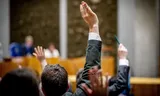 Een stemming in de Tweede Kamer, in 2025. Foto Robin Utrecht / ANP