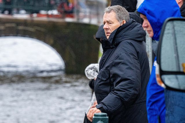 Dick Maas bij de opnames in Amsterdam.  