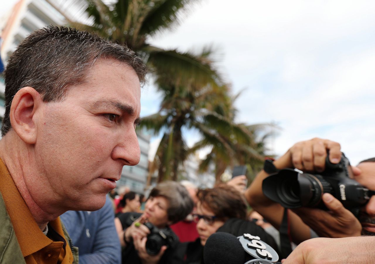 Glenn Greenwald was afgelopen augustus aanwezig bij een demonstratie voor het behoud van het Braziliaanse Amazone-regenwoud.