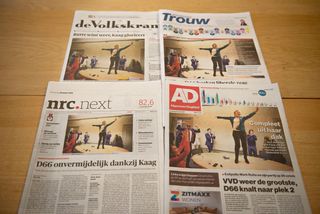 persfotograaf maakt campagnebeeld ophef over foto van kaag op tafel nrc