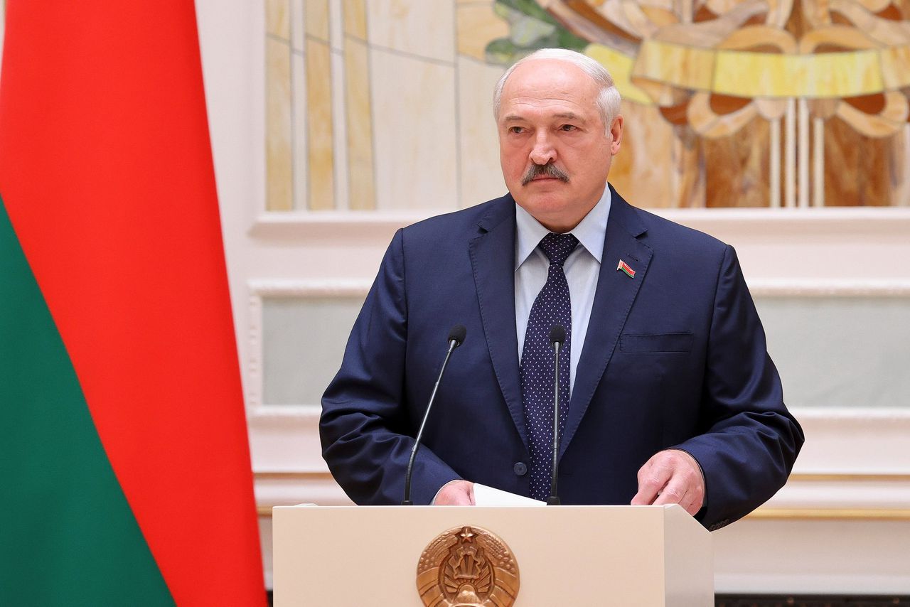De Wit-Russische president Aleksandr Loekasjenko gaf vrijdag een toespraak in aanloop naar de Nationale Onafhankelijkheidsdag van zijn land op 3 juli.