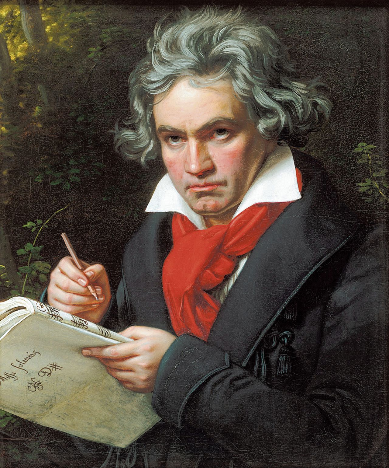 Beethoven in 1800 geportretteerd door Joseph Karl Stieler. De componist is dan vijftig.