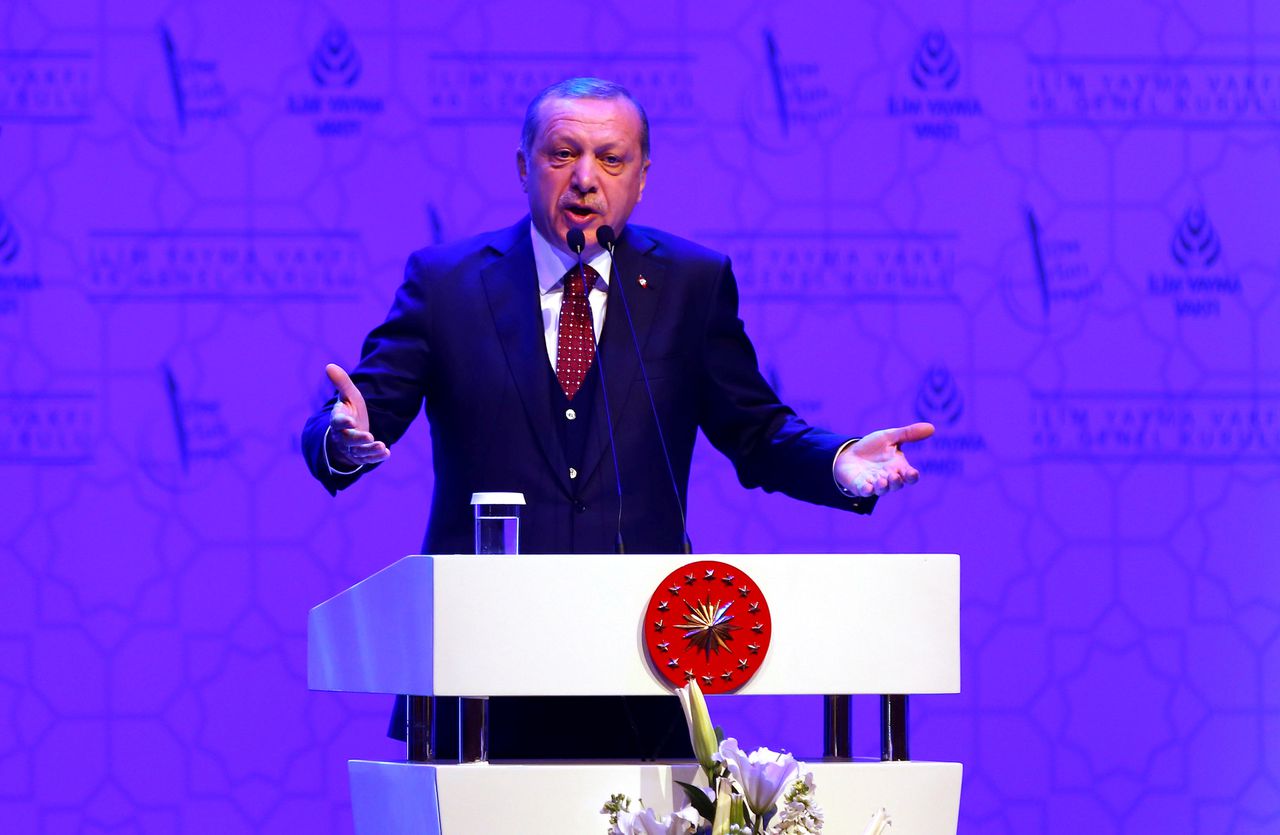 Erdogan tijdens zijn speech